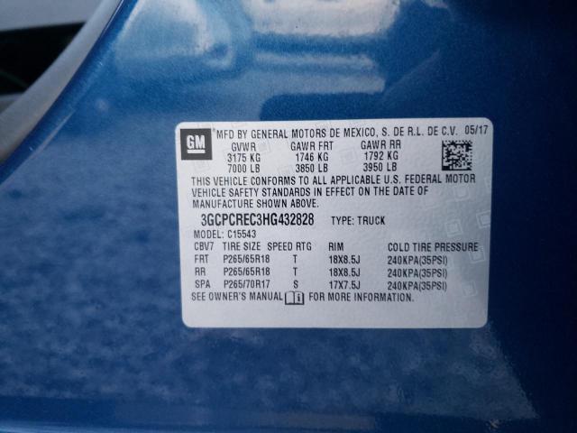 Photo 10 from auction – 2017 CHEVROLET SILVERADO with VIN 3GCPCREC3HG432828
