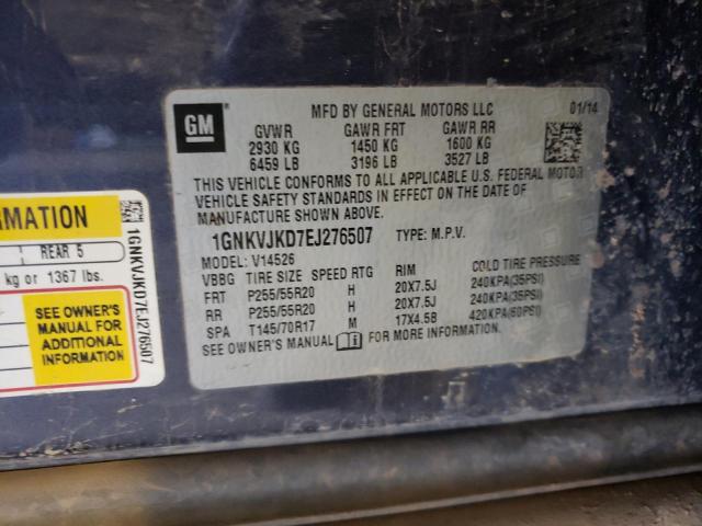 Photo 10 from auction – 2014 CHEVROLET TRAVERSE L with VIN 1GNKVJKD7EJ276507