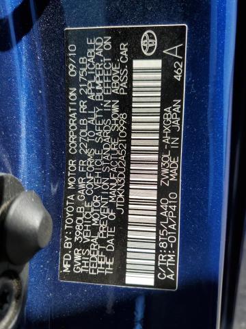 Photo 10 from auction – 2010 TOYOTA PRIUS with VIN JTDKN3DU2A5210998