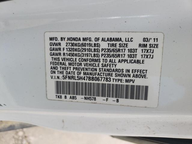 Photo 10 from auction – 2011 HONDA ODYSSEY EX with VIN 5FNRL5H47BB067783