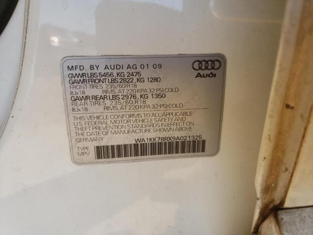 Photo 10 from auction – 2009 AUDI Q5 3.2 with VIN WA1KK78RX9A021325