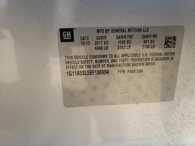 Photo 10 from auction – 2014 CHEVROLET MALIBU LS with VIN 1G11A5SL5EF136904