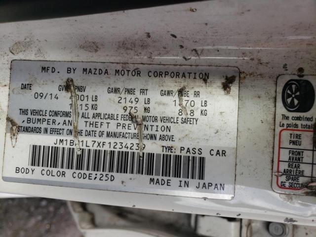 Photo 10 from auction – 2015 MAZDA 3 TOURING with VIN JM1BM1L7XF1234239