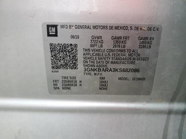 Photo 10 from auction – 2019 CHEVROLET BLAZER L with VIN 3GNKBARA3KS682086