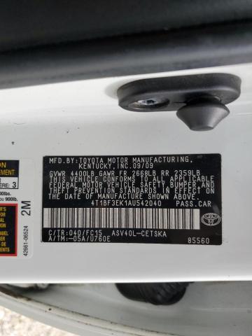 Photo 10 from auction – 2010 TOYOTA CAMRY BASE with VIN 4T1BF3EK1AU542040