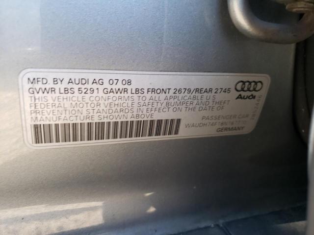 Photo 10 from auction – 2008 AUDI A6 3.2 QUA with VIN WAUDH74F18N167710