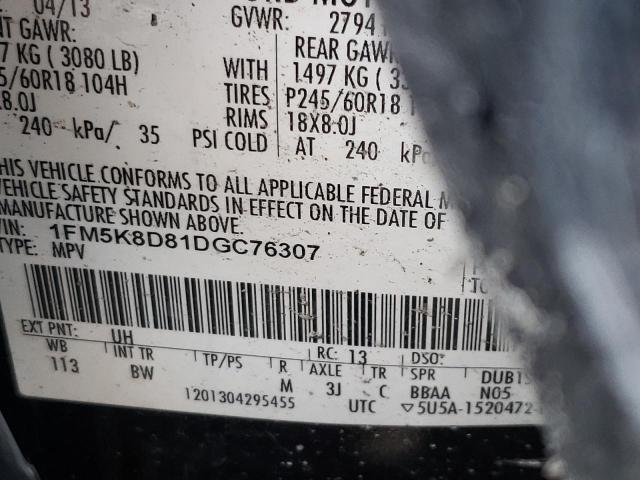 Photo 10 from auction – 2013 FORD EXPLORER X with VIN 1FM5K8D81DGC76307
