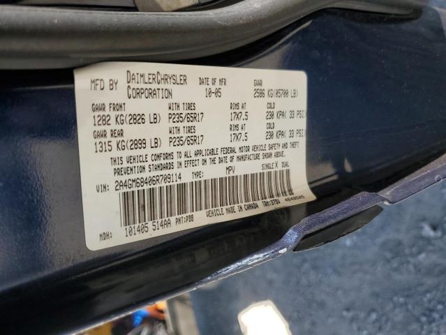 Фото 10 с аукциона – 2006 CHRYSLER PACIFICA T с VIN 2A4GM68406R709114