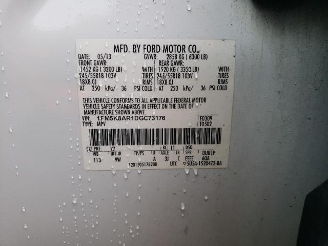 Photo 10 from auction – 2013 FORD EXPLORER P with VIN 1FM5K8AR1DGC73176