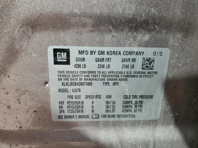 Photo 10 from auction – 2013 BUICK ENCORE CON with VIN KL4CJBSB4DB074966