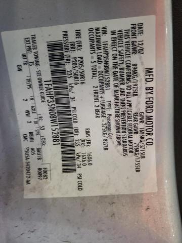 Photo 10 from auction – 2008 FORD FOCUS SE with VIN 1FAHP35N08W152881