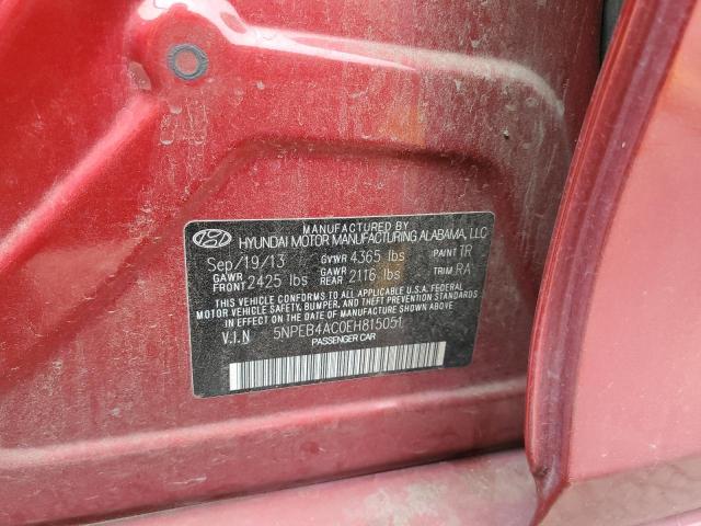 Photo 10 from auction – 2014 HYUNDAI SONATA GLS with VIN 5NPEB4AC0EH815051