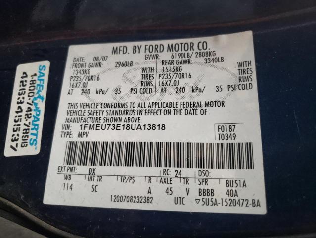Photo 10 from auction – 2008 FORD EXPLORER X with VIN 1FMEU73E18UA13818