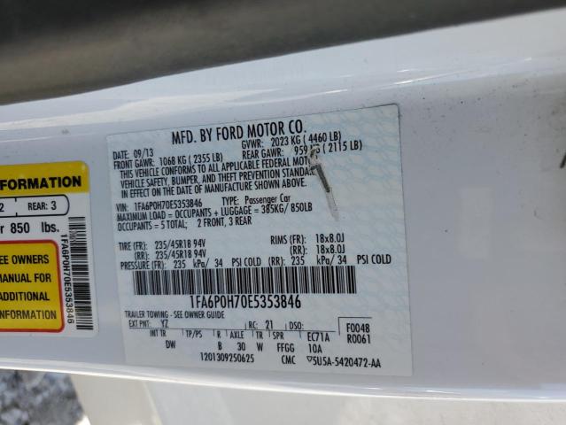 Photo 10 from auction – 2014 FORD FUSION SE with VIN 1FA6P0H70E5353846