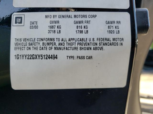 Photo 10 from auction – 2000 CHEVROLET CORVETTE with VIN 1G1YY22GXY5124494