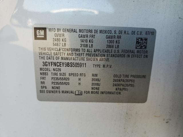 Photo 10 from auction – 2011 CADILLAC SRX PREMIU with VIN 3GYFNCEY9BS505911