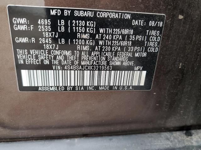 Photo 10 from auction – 2019 SUBARU OUTBACK 2. with VIN 4S4BSAJCXK3219563
