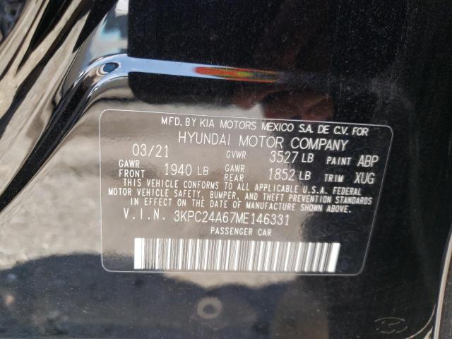 Photo 10 from auction – 2021 HYUNDAI ACCENT SE with VIN 3KPC24A67ME146331
