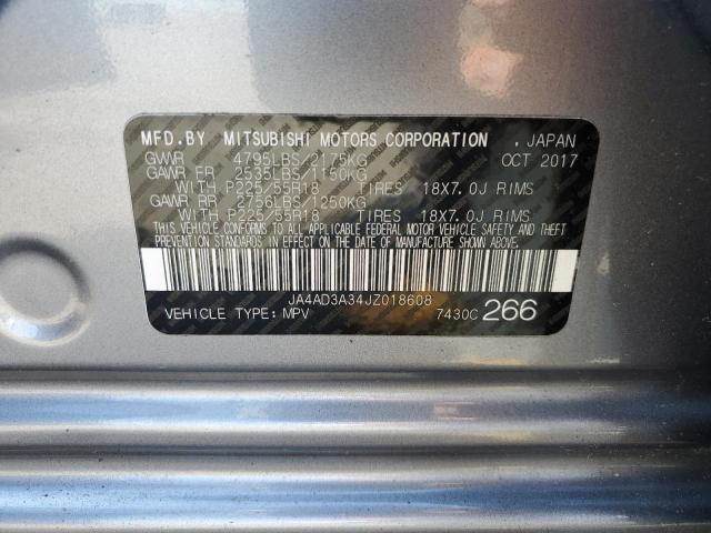 Photo 10 from auction – 2018 MITSUBISHI OUTLANDER with VIN JA4AD3A34JZ018608