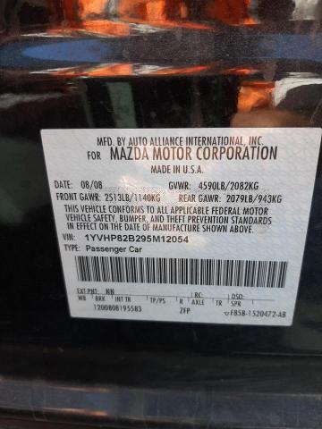 Photo 10 from auction – 2009 MAZDA 6 S with VIN 1YVHP82B295M12054