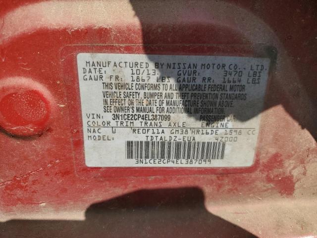 Photo 10 from auction – 2014 NISSAN VERSA NOTE with VIN 3N1CE2CP4EL387099