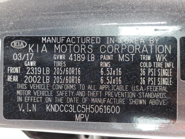 Photo 10 from auction – 2017 KIA NIRO EX with VIN KNDCC3LC5H5061600