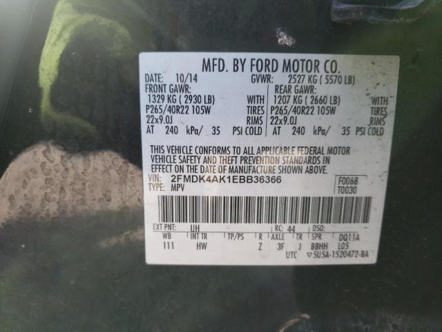 Photo 10 from auction – 2014 FORD EDGE SPORT with VIN 2FMDK4AK1EBB36366