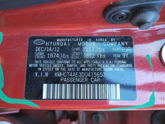 Photo 10 from auction – 2013 HYUNDAI ACCENT GLS with VIN KMHCT4AE3DU415653