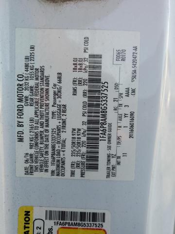 Photo 10 from auction – 2016 FORD MUSTANG with VIN 1FA6P8AM8G5337525