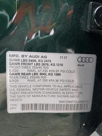 Photo 10 from auction – 2018 AUDI Q5 PRESTIG with VIN WA1CNAFY2J2092701