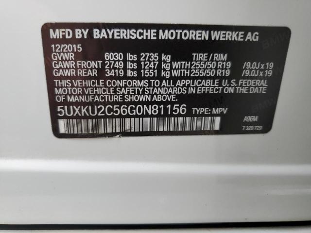 Photo 10 from auction – 2016 BMW X6 XDRIVE3 with VIN 5UXKU2C56G0N81156