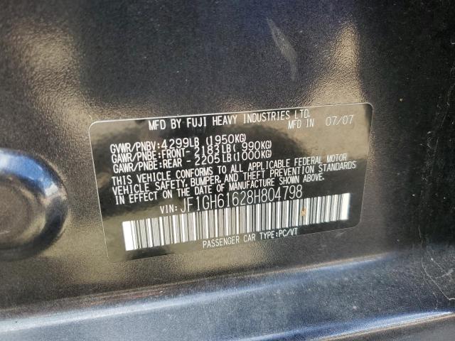 Photo 10 from auction – 2008 SUBARU IMPREZA 2. with VIN JF1GH61628H804798