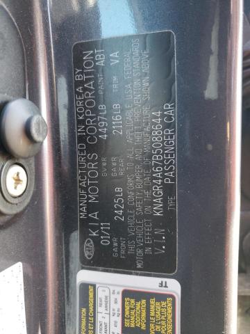 Photo 10 from auction – 2011 KIA OPTIMA SX with VIN KNAGR4A67B5088644