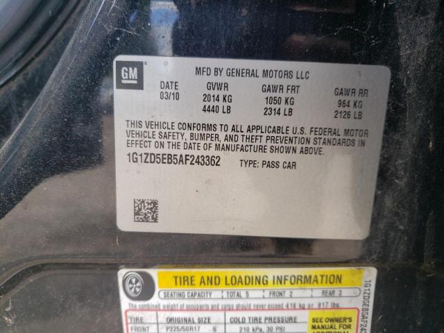 Photo 10 from auction – 2010 CHEVROLET MALIBU 2LT with VIN 1G1ZD5EB5AF243362