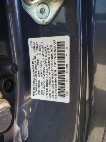 Photo 10 from auction – 2017 HONDA CIVIC TOUR with VIN 2HGFC3B98HH359748