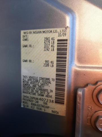 Photo 10 from auction – 2010 NISSAN ALTIMA BAS with VIN 1N4AL2APXAN407238