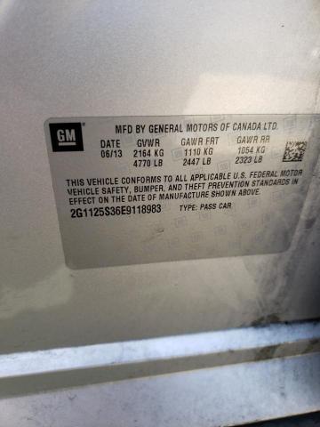 Photo 10 from auction – 2014 CHEVROLET IMPALA LT with VIN 2G1125S36E9118983