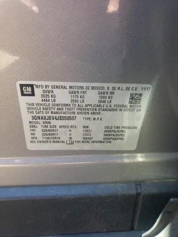 Photo 10 from auction – 2018 CHEVROLET EQUINOX LT with VIN 3GNAXJEV4JS550507