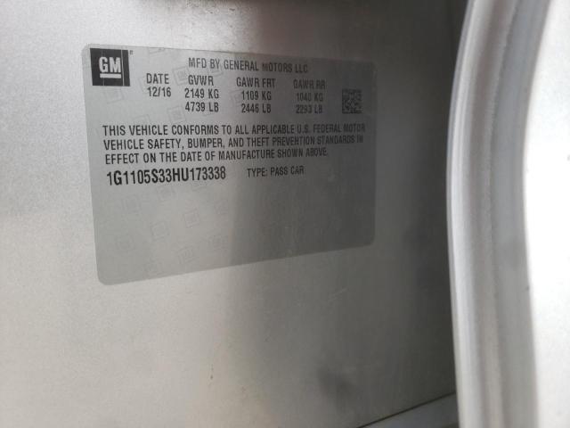 Photo 10 from auction – 2017 CHEVROLET IMPALA LT with VIN 1G1105S33HU173338