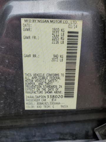 Photo 10 from auction – 2014 NISSAN ALTIMA 2.5 with VIN 1N4AL3AP5EN338020