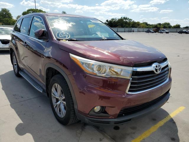 TOYOTA HIGHLANDER 2015 with VIN 5TDZKRFH7FS108852 - Photo from auction