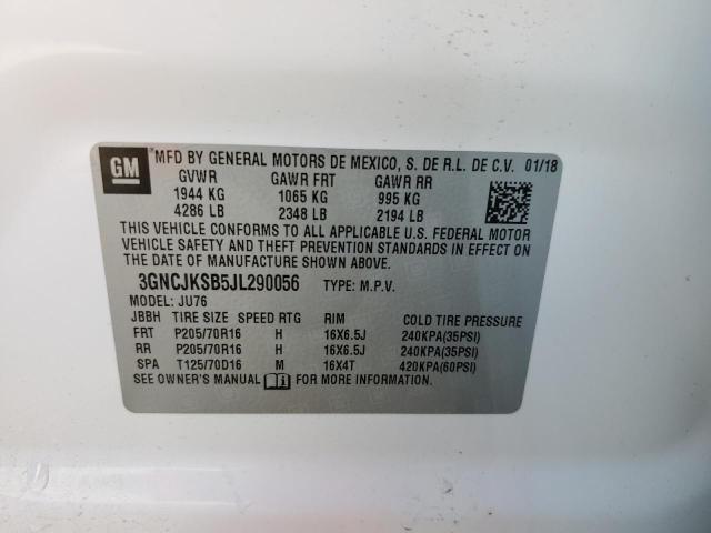 Photo 10 from auction – 2018 CHEVROLET TRAX LS with VIN 3GNCJKSB5JL290056