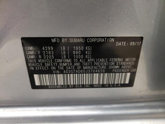 Photo 10 from auction – 2018 SUBARU IMPREZA PR with VIN 4S3GTAD65J3704639