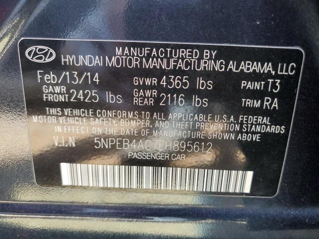 Photo 10 from auction – 2014 HYUNDAI SONATA GLS with VIN 5NPEB4AC7EH895612