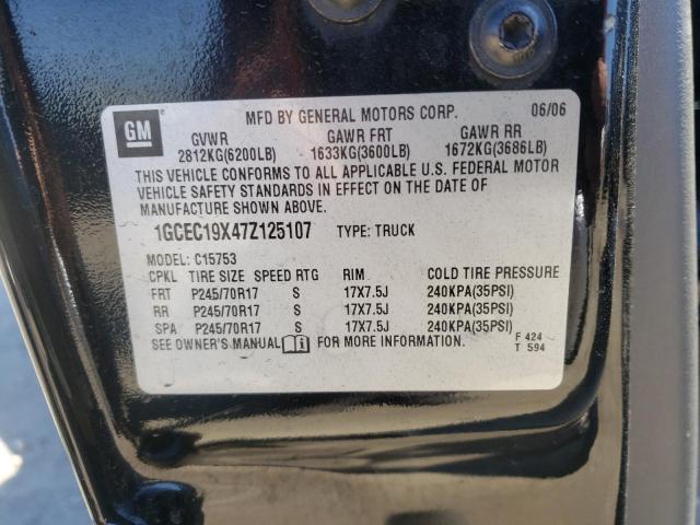 Photo 10 from auction – 2007 CHEVROLET SILVERADO with VIN 1GCEC19X47Z125107