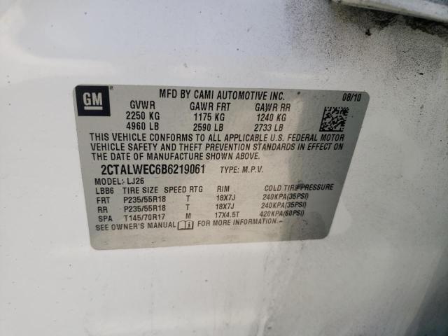 Photo 10 from auction – 2011 GMC TERRAIN SL with VIN 2CTALWEC6B6219061