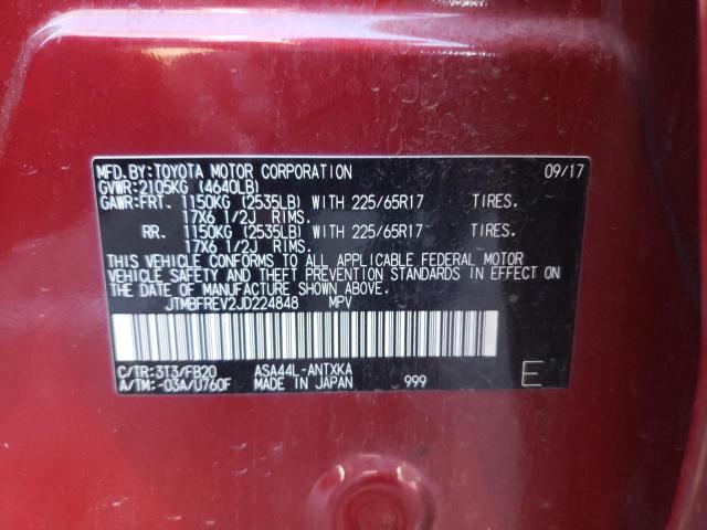 Photo 10 from auction – 2018 TOYOTA RAV4 LE with VIN JTMBFREV2JD224848