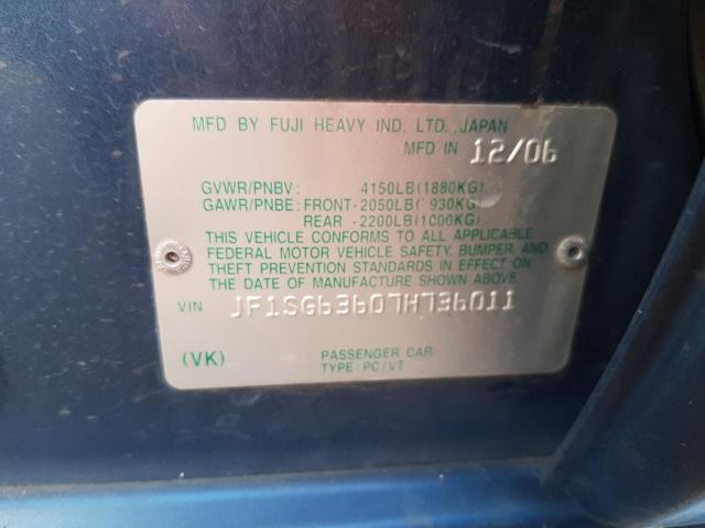 Photo 10 from auction – 2007 SUBARU FORESTER 2 with VIN JF1SG63607H736011