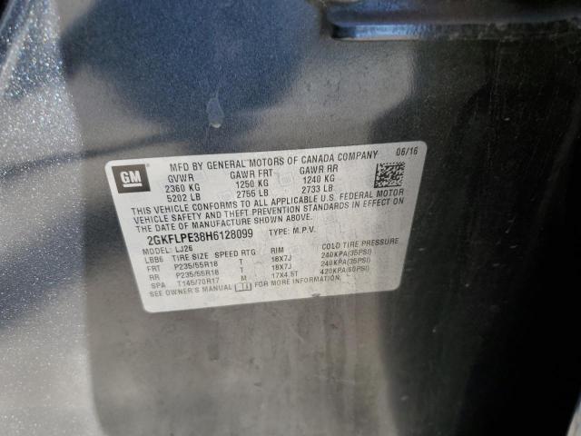 Photo 10 from auction – 2017 GMC TERRAIN SL with VIN 2GKFLPE38H6128099
