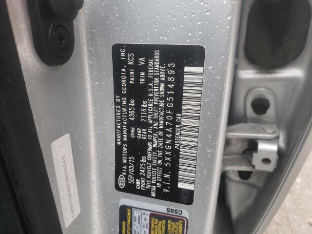 Photo 10 from auction – 2015 KIA OPTIMA EX with VIN 5XXGN4A70FG514893